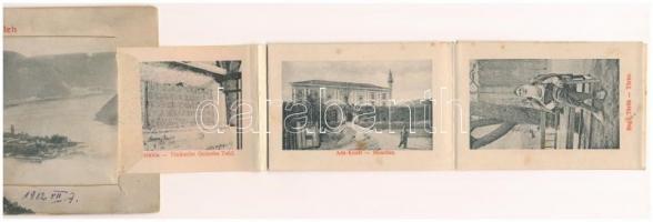 1912 Ada Kaleh, Török sziget Orsova alatt. leporellólap / Turkish island. leporellocard