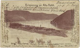 1918 Ada Kaleh, Török sziget Orsova alatt. Hairy Hassan / Erinnerung an Ada-Kaleh / Turkish island (vágott / cut)