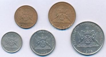Trinidad és Tobago 1978-1983. 1c - 50c (5xklf) forgalmi összeállítás T:1-
Trinidad and Tobago 1978-...