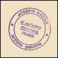 Joseph Kádár (1936-2019): Konstruktív kompozíció. Szitanyomat, papír, jelzett, művészpéldány E.A. 3/...