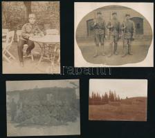 cca 1914-1918 Vegyes I. világháborús katonai fotó tétel, 8 db fotó, 5,5×8 és 8,5×12 cm