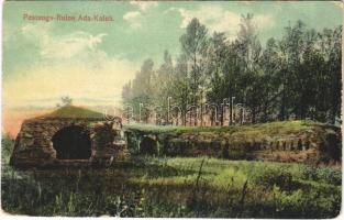 1911 Ada Kaleh, Festungs-Ruine / várrom / castle ruins (kopott sarkak / worn corners)