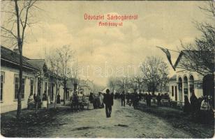 1912 Sárbogárd, Andrássy út, üzletek. W. L. Bp. 303. (EK)