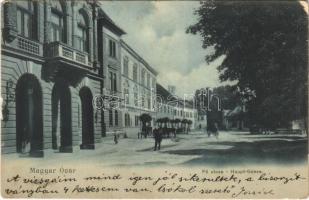 1905 Magyaróvár, Mosonmagyaróvár; Fő utca, szálloda. Kumpf Antal kiadása (EM)