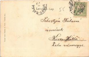 1905 Magyaróvár, Mosonmagyaróvár; Fő utca, szálloda. Kumpf Antal kiadása (EM)