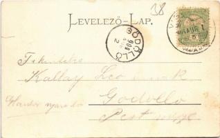 1904 Visegrád, utcakép, templom, nyaraló. Kiadja Holtság Károly (szakadás / tear)