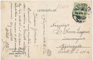 1916 Kaposvár, Zloczki György Korona gyógyszertára, belső. Korona utca 10. (ázott sarok / wet corner...