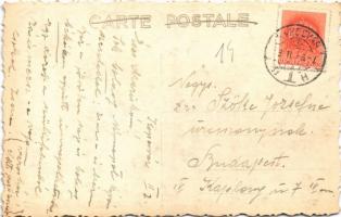 1943 Kaposvár, park, automobil, üzletek. photo (EK)