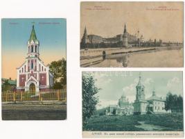 3 db RÉGI orosz város képeslap vegyes minőségben / 3 pre-1945 Russian town-view postcards in mixed quality