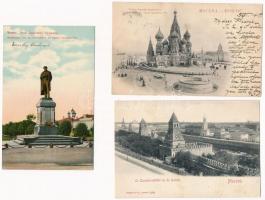 Moscow, Moscou; 3 pre-1945 postcards