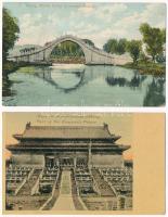 4 db RÉGI kínai képeslap vegyes minőségben / 4 pre-1945 Chinese postcards in mixed quality