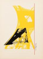Hervé, Rodolf (1957-2000): Eiffel-torony. Szitanyomat, papír, jelzett, művészpéldány E.A. jelzéssel. 36x21 cm. / Hervé, Rodolf (1957-2000): Eiffel-tower. Screenprint on paper, signed, E.A. artists proof, 36x21 cm.