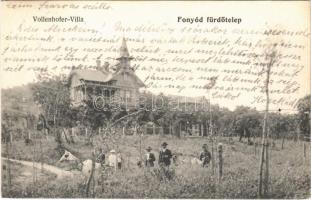 1905 Fonyód fürdőtelep, Vollenhofer Villa. Tényi Lajos kiadása