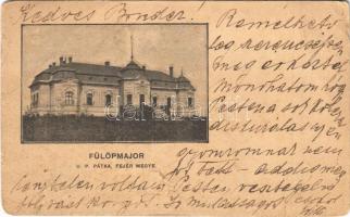 1911 Pátka, Fülöpmajor, Tallián Vilmos kastélya és levele (fa)