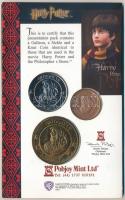 2001. Knút + Sarló + Galleon "Harry Potter filmes érmék" karton dísztokban T:1 patina, dís...