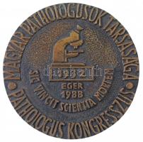 1988. Magyar Pathologusok Társasága - Pathologus Kongresszus Eger 1988 Br emlékérem (62mm) T:2