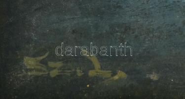 Szittner László (?-?): 39-es busz baleset a Margit hídon, 2 db. Lavírozott tus, fedőfehér, papír / o...