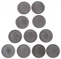 Kanada 2000. 25c Ni (11xklf) "Milleniumi negyeddollárosok" forgalmi emlékkiadások fóliatok...