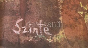 Szinte Gábor (1928-2012): Ló a fényben. Vegyes technika, papír, jelzett. Hátoldalán a művész bélyegz...