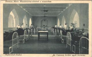 1934 Hyderabad (India), Az Osmania kórház egyik kórterme, Ferences Mária Misszionárius nővérek a misszióban / Hungarian Catholic mission in India, missionary sisters in the hospital + "FEKED POSTAI ÜGY."