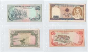 Vegyes: 43db-os indokínai, vietnámi, kambodzsai bankjegy tétel berakólapokon T:I-III
Mixed 43pcs of...