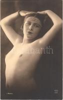 Meztelen erotikus hölgy / Erotic nude lady. J. Mandel Phot. A.N. Paris 210. (non PC)