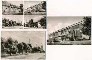 Budapest XVI. Cinkota, Általános iskola, Georgine út, Kultúrház utca - 3 db modern (Képzőművészeti Alap) képeslap