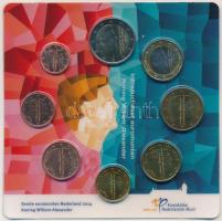 Hollandia 2014. 1c-2E (8xklf) Vilmos Sándor forgalmi sor dísztokban T:BU  Netherlands 2014. 1 Cent - 2 Euro (8xdiff) Willem-Alexander coin set on display sheet C:BU