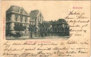 1900 Budapest VIII. Egyetemi II. számú szülő és nőbeteg klinika. Üllői út. Szénásy és Reimann kiadása