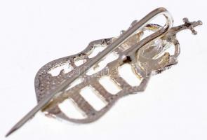 DN "Magyar címer" áttört Ag jelvény (0,74g)T:1-