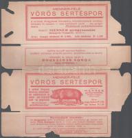 Vörös Sertéspor sertések étvágyának fokozására, papírdoboz kilapítva, szakadással