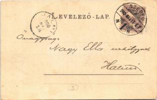 1900 Szeged, Dugonics tér, Engel Lajos Könyv, papír és nyomda üzlete (EK)