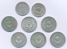 Szovjetunió 1923-1930. 15k-20k (8xklf) T:2-,3
Soviet Union 1923-1930. 15 Kopecks - 20 Kopecks (8xdi...