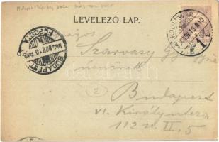 1900 Kolozsvár, Cluj; Mátyás király téri Szent Mihály templom, a szobor építés előtt / square, churc...