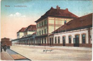 Tövis, Teius; vasútállomás. Vasúti levelezőlapárusítás 3991. / railway station