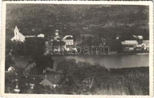1941 Nagybocskó, Velikij Bicskiv, Velykyy Bychkiv (Máramaros); látkép, híd, templom / general view, bridge, church. photo