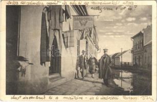 1939 Mezőkaszony, Koszony, Koszinó, Kosino, Koson; utca, Bradovka üzlete / street, shop (EK)