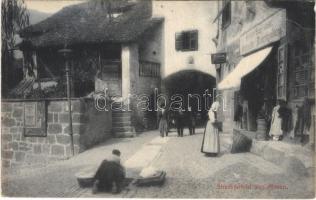 1912 Merano, Meran (Südtirol); Strassenbild / street view, shops (b)