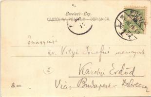 1904 Fiume, Rijeka; Via del Molo / teher kikötő, gőzhajó / cargo port, steamship