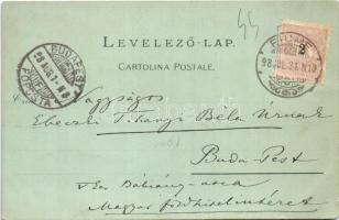 1898 Fiume, Rijeka; Fiumaraschlucht / general view, port, gorge. Druck u. Verlag v. Louis Glaser. Ar...