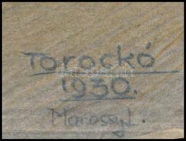 Marossy L. jelzéssel: Torockói (Erdély) szék és vetett ágy, 2 db grafika. Ceruza, hártyapapír, 29×37...