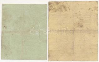 Rozsnyó 1849. 3kr "Rozsnyó bánya város pénztári utalványa" + 10kr "Rozsnyó bánya váro...