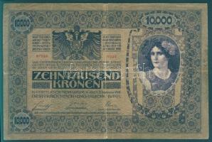 1918. 10.000K piros "Magyarország" körbélyegzővel T:III