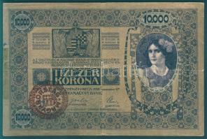 1918. 10.000K piros "Magyarország" körbélyegzővel T:III
