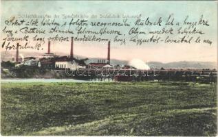 1909 Lukavac, Schlachthaus an der Sprecabrücke der Sodafabrik / Slaughterhouse of the soda factory