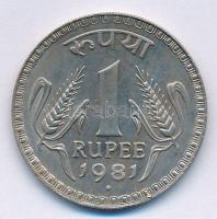 India 1981. 1R Cu-Ni Mumbai T:1,1- India 1981. 1 Rupee Cu-Ni Mumbai C:UNC,AU KM# 78