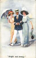 1916 Bright and breezy Lady art postcard. The Carlton Publishing Co. Series No. 621. s: May + K.u.K. Feldspital Nr. 12/8. (EK)