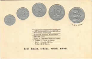 Estland / set of Estonian coins, silver Emb. litho