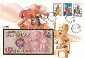 Ghána 1978. 10C felbélyegzett borítékban, bélyegzéssel T:I Ghana 1978. 10 Cedis in envelope with stamp and cancellation C:UNC