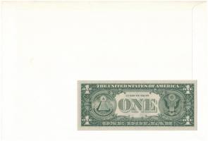Amerikai Egyesült Államok 1985. 1$ felbélyegzett borítékban, bélyegzéssel T:I 
USA 1985. 1 Dollar i...